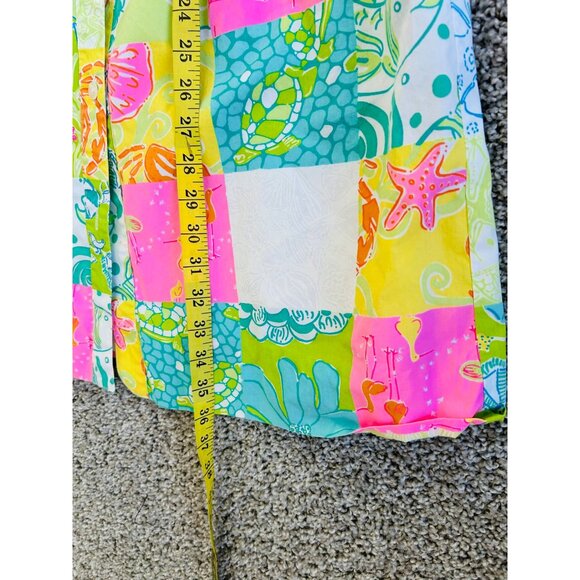 Vintage Lilly Pulitzer Womens Sz 10 Patchwork Sleeveless Collared Dress Multicol - Picture 8 of 12